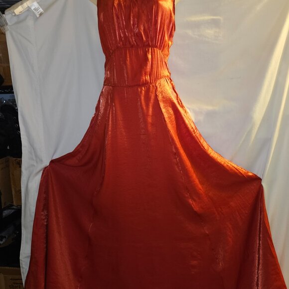 New MED A-line SKIRT Retro Rockabilly Stunning Iridescent Silk - Picture 8 of 15